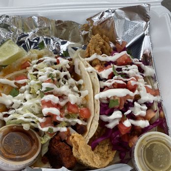Lupe's 55 Cantina - One chorizo taco and the epic fish taco - Mexican Near Me - Hampton, New Hampshire