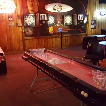 My Way Lounge - a shuffle table and a row of shot glasses - Lounges Near Me - Omaha, Nebraska My Way Lounge - a shuffle table and a row of shot glasses - Lounges Near Me - Omaha, Nebraska