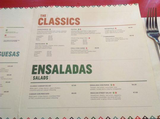 Menu photo 1 Cactus Jacks Dublin, D
