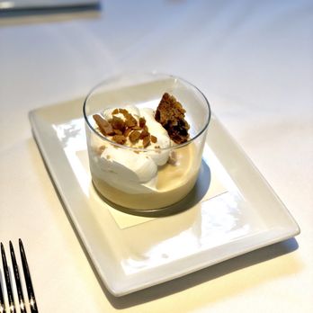 Spruce - Toffee Verrine Salted-Butterscotch Custard (w/ Chocolate Chip Cookie) - American Near Me - San Francisco, California Spruce - Toffee Verrine Salted-Butterscotch Custard (w/ Chocolate Chip Cookie) - American Near Me - San Francisco, California
