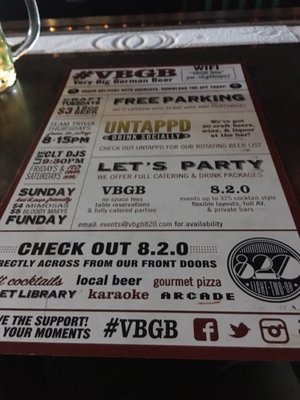 Menu photo 5 VBGB Beer Hall and Garden Charlotte, NC Menu photo 5 VBGB Beer Hall and Garden Charlotte, NC