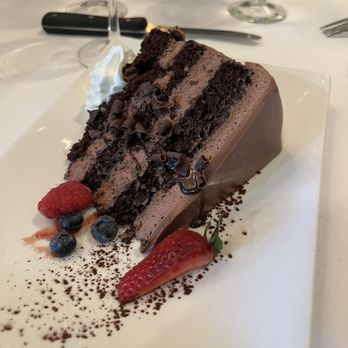 La Coquille - Chocolate mousse cake - French Near Me - Manhasset, New York La Coquille - Chocolate mousse cake - French Near Me - Manhasset, New York