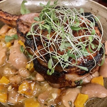 ZINC - Double cut pork chop - New American Near Me - New Haven, Connecticut