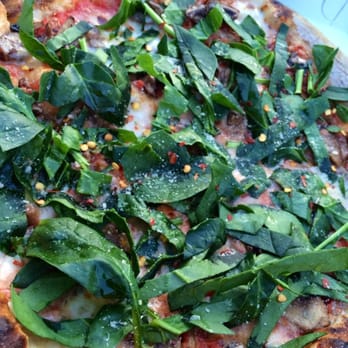 Pyro Pizza - Spinach and mushroom - Pizza Near Me - Portland, Oregon
