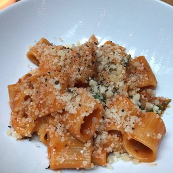 Rose's Luxury - Rigatoni alla vodka with calamari and basil - New American Near Me - Washington, DC, District of Columbia Rose's Luxury - Rigatoni alla vodka with calamari and basil - New American Near Me - Washington, DC, District of Columbia