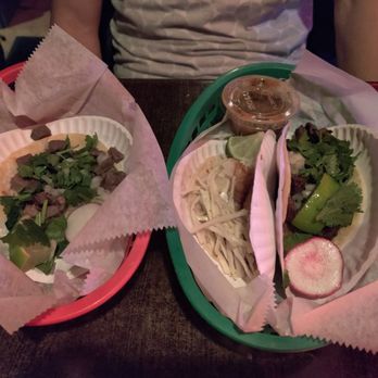 Taqueria Downtown - Double bistec (steak) and pescado (fish) tacos - Mexican Near Me - Jersey City, New Jersey Taqueria Downtown - Double bistec (steak) and pescado (fish) tacos - Mexican Near Me - Jersey City, New Jersey