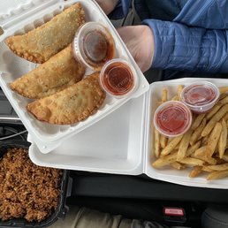 Fataya, Red Rice and Fries Fataya, Red Rice and Fries
