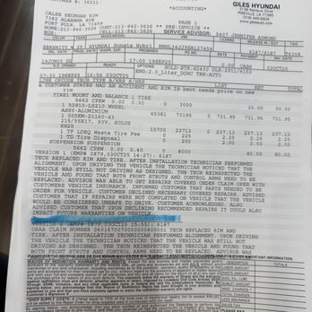 Giles Hyundai - This is how they treat you buying a vehicle from them - Auto Repair Near Me - Pineville, Louisiana Giles Hyundai - This is how they treat you buying a vehicle from them - Auto Repair Near Me - Pineville, Louisiana