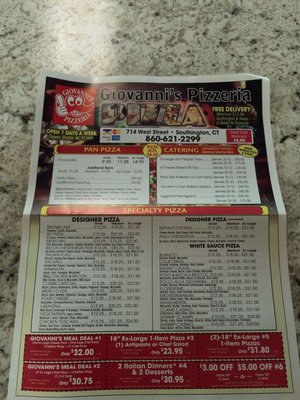 Menu photo 2 Giovanni's Pizzeria Southington, CT