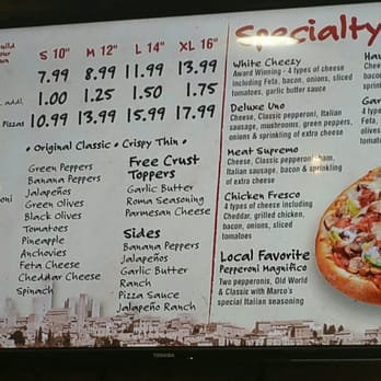 Marco's Pizza - Menu - Part 1 - Pizza Near Me - Houston, Texas Marco's Pizza - Menu - Part 1 - Pizza Near Me - Houston, Texas