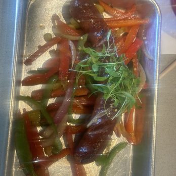 Indio Taphouse - This is the sausage and peppers!! Wow!! Ok so this is spicy but a must have, it was so freaking good!! - Beer Bar Near Me - Indio, California Indio Taphouse - This is the sausage and peppers!! Wow!! Ok so this is spicy but a must have, it was so freaking good!! - Beer Bar Near Me - Indio, California