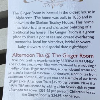 The Ginger Room - Tea Rooms Near Me - Alpharetta, Georgia