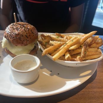Yard House - Hamburger and Parmesan Truffle Fries - New American Near Me - Santa Clarita, California