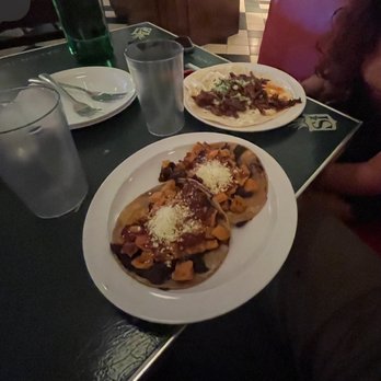 Tacombi - Black Bean & Sweet Potato Taco. Al Pastor Quesadilla. - Mexican Near Me - New York, New York Tacombi - Black Bean & Sweet Potato Taco. Al Pastor Quesadilla. - Mexican Near Me - New York, New York