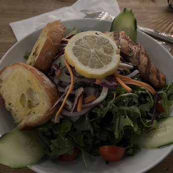 Cafe Dantorels - Arugula salad with salmon so good but a bit expensive. $22 ish - Cafes Near Me - Sacramento, California