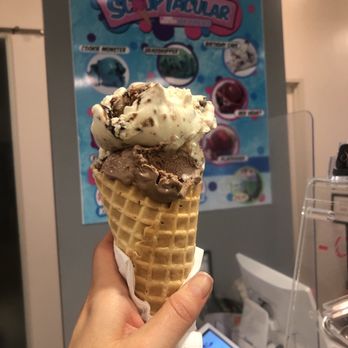 Scooptopia - Peanut butter and Rockyroad ice cream in a waffle cone, absolutely divine - Ice Cream & Frozen Yogurt Near Me - Phoenix, Arizona Scooptopia - Peanut butter and Rockyroad ice cream in a waffle cone, absolutely divine - Ice Cream & Frozen Yogurt Near Me - Phoenix, Arizona