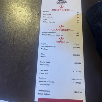 Las Brasas - Drinks menu - Mexican Near Me - Dallas, Texas