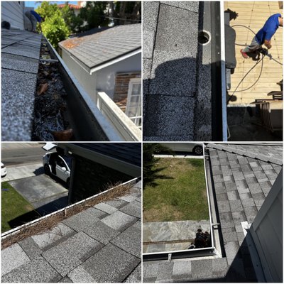 Prevent Water Damage with Our Top Gutter Cleaning Service! - Professional gutter cleaning is crucial for maintaining the health and functionality of your home's drainage system. Clean gutters prevent water damage to your roof, walls, and foundation by ensuring that rainwater flows away from your home effectively. Here’s an overview of what professional gutter cleaning typically involves:
Why Clean Gutters?
Prevent Water Damage: Clogged gutters can lead to overflowing, which can cause water damage to your roof, siding, and foundation.
Avoid Pest Infestations: Debris in gutters can attract pests like mosquitoes, birds, and rodents.
Prevent Ice Dams: In colder climates, blocked gutters can lead to ice dams, which can damage your roof and gutters.
Maintain Property Value: Regular maintenance helps keep your home in good condition and preserves its value.
How It’s Done
Inspection: Professionals begin with an inspection of the gutters and downspouts to identify any blockages, damage, or areas of concern.
Removal of Debris: Using tools such as scoops, brushes, and sometimes even vacuums, they remove leaves, twigs, and other debris from the gutters.
Flushing: After debris is removed, gutters and downspouts are flushed with water to ensure they are clear and functioning properly.
Checking for Issues: They inspect for any signs of damage, leaks, or misalignment and may provide minor repairs if needed.
Clean-Up: All debris is properly disposed of, and any mess created during the process is cleaned up. Prevent Water Damage with Our Top Gutter Cleaning Service! - Professional gutter cleaning is crucial for maintaining the health and functionality of your home's drainage system. Clean gutters prevent water damage to your roof, walls, and foundation by ensuring that rainwater flows away from your home effectively. Here’s an overview of what professional gutter cleaning typically involves:
Why Clean Gutters?
Prevent Water Damage: Clogged gutters can lead to overflowing, which can cause water damage to your roof, siding, and foundation.
Avoid Pest Infestations: Debris in gutters can attract pests like mosquitoes, birds, and rodents.
Prevent Ice Dams: In colder climates, blocked gutters can lead to ice dams, which can damage your roof and gutters.
Maintain Property Value: Regular maintenance helps keep your home in good condition and preserves its value.
How It’s Done
Inspection: Professionals begin with an inspection of the gutters and downspouts to identify any blockages, damage, or areas of concern.
Removal of Debris: Using tools such as scoops, brushes, and sometimes even vacuums, they remove leaves, twigs, and other debris from the gutters.
Flushing: After debris is removed, gutters and downspouts are flushed with water to ensure they are clear and functioning properly.
Checking for Issues: They inspect for any signs of damage, leaks, or misalignment and may provide minor repairs if needed.
Clean-Up: All debris is properly disposed of, and any mess created during the process is cleaned up.