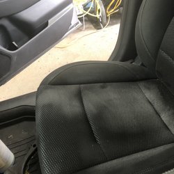 My seat mid-cleaning.