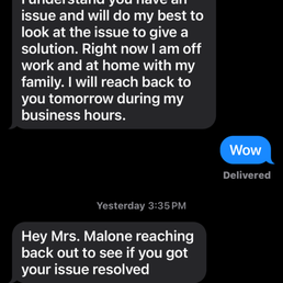 This is a screenshot sent to me from the borrowed phone that I used to call and left a voicemail for the Regional manager, Rodney on. This is a screenshot sent to me from the borrowed phone that I used to call and left a voicemail for the Regional manager, Rodney on.