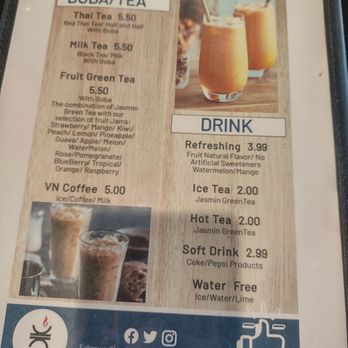 Kino Kitchen - Drink menu - Bubble Tea Near Me - Kingman, Arizona