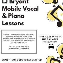 LJ Bryant Mobile Vocal & Piano Lessons - Service Info!