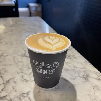 Read Shop - Vanilla honey oat latte - Bookstores Near Me - Atlanta, Georgia