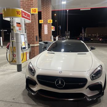 New Chicago Eco Wash - My AMG with gas station lighting after detailing - Auto Detailing Near Me