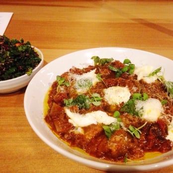 Sun Moth Canteen & Bar - Eggplant parmigiana with a kale side salad - Bars Near Me - Melbourne, VIC Sun Moth Canteen & Bar - Eggplant parmigiana with a kale side salad - Bars Near Me - Melbourne, VIC