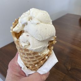 Butter Pecan Ice Cream in a Waffle Cone Butter Pecan Ice Cream in a Waffle Cone