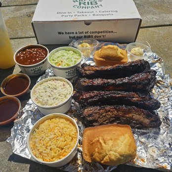 Naples Rib Company - Beef ribs, baked beans, slaw, rice Pilaf, potato salad and corn bread. - New American Near Me - Long Beach, California Naples Rib Company - Beef ribs, baked beans, slaw, rice Pilaf, potato salad and corn bread. - New American Near Me - Long Beach, California