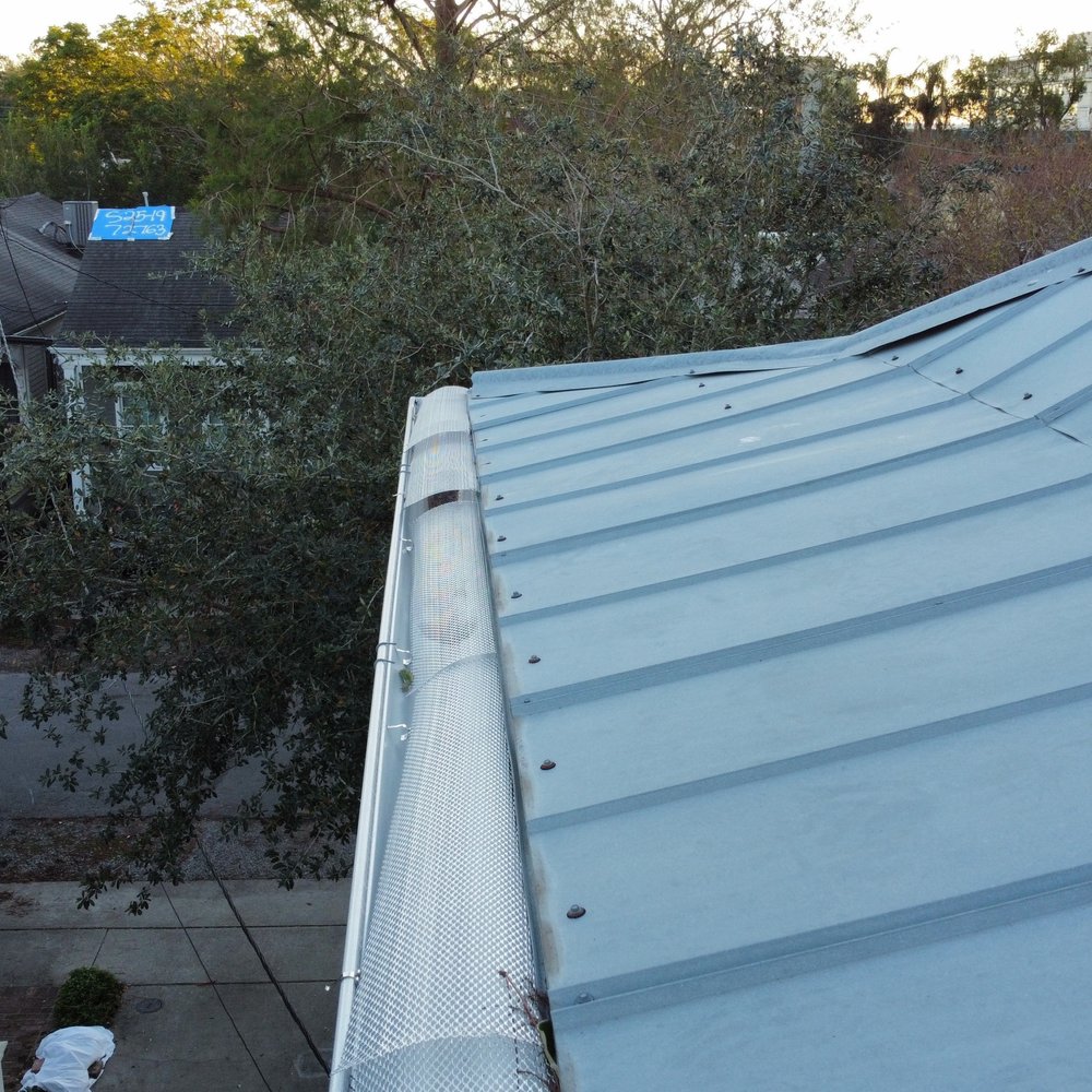 Garcia Roofing - Taken right after the leaf guard was installed. Pathetic job by Garcia Roofing. - Roofing Near Me - Elmwood, Louisiana