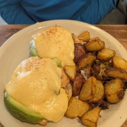Upper Park Cafe - Pacific Benedict (smoked salmon, avocado, poached eggs)