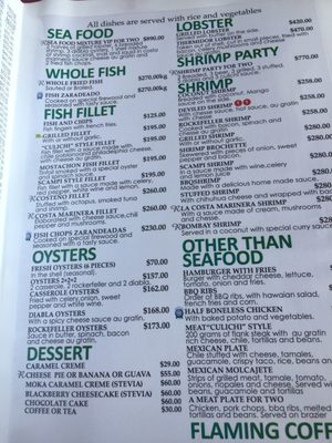 Menu photo 4 Restaurant Bar la Costa Marinera Mazatlán, SIN