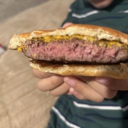 Arby's - Kids cheeseburger - uncooked.. for a 5 yr old