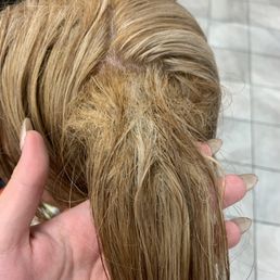 After she brushed it for five and a half hours so it was even worse than this at the start After she brushed it for five and a half hours so it was even worse than this at the start