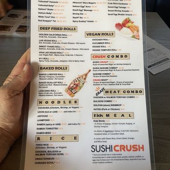 Sushi Crush - Menu - Japanese Near Me - Scottsdale, Arizona