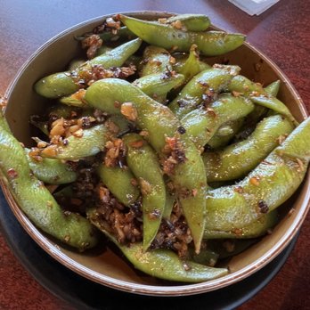 Mirin Cafe - Spicy garlic edamame - Japanese Near Me - Escondido, California