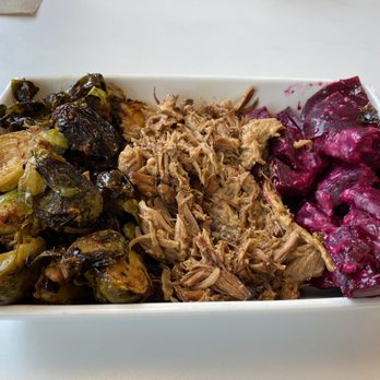 Vessel Kitchen - Pulled Pork, Roasted Brussels Sprouts and Roasted Beets - New American Near Me - Midvale, Utah
