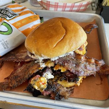 Fox Bros Bar-B-Q - Famous "Burger" (Off-menu brisket sandwich) - Barbeque Near Me - Atlanta, Georgia Fox Bros Bar-B-Q - Famous "Burger" (Off-menu brisket sandwich) - Barbeque Near Me - Atlanta, Georgia
