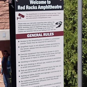 Red Rocks Amphitheatre - Follow the Rules!!! - Music Venues Near Me - Morrison, Colorado