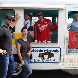 Meadowbrook Ice Cream Co - Serving ice cream with the Detroit Red Wings