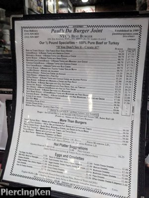 Menu photo 4 Paul's Da Burger Joint New York, NY Menu photo 4 Paul's Da Burger Joint New York, NY