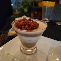 Coqui Fire Cafe - The food was pretty good, but the Panna cotta stole the show.