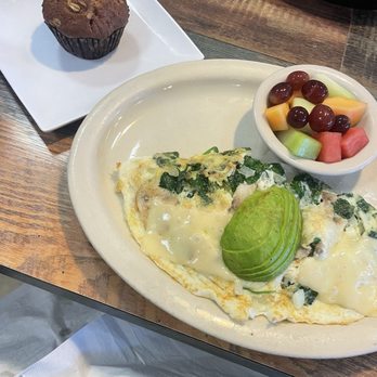 VIP’s Cafe Restaurant - Lite VIP's Omelette with fruit and a bran muffin. - Breakfast & Brunch Near Me - Murrieta, California