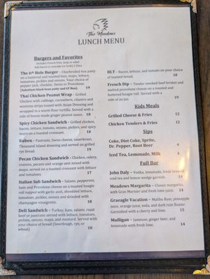 Menu photo 2 Graeagle Meadows Clubhouse Restaurant Graeagle, CA Menu photo 2 Graeagle Meadows Clubhouse Restaurant Graeagle, CA