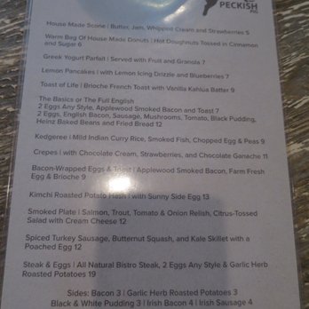 Peckish Pig - Brunch menu, circa Oct 2017 - Breakfast & Brunch Near Me - Evanston, Illinois Peckish Pig - Brunch menu, circa Oct 2017 - Breakfast & Brunch Near Me - Evanston, Illinois