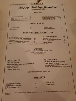 Menu photo 6 Morton's The Steakhouse Louisville, KY Menu photo 6 Morton's The Steakhouse Louisville, KY