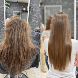 Meet Y Hair Salon - Keratin treatment before and after