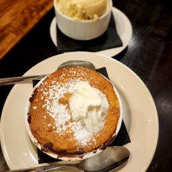 The Grand Cafe - Gooey Butter Cake Brownie with house made icecream